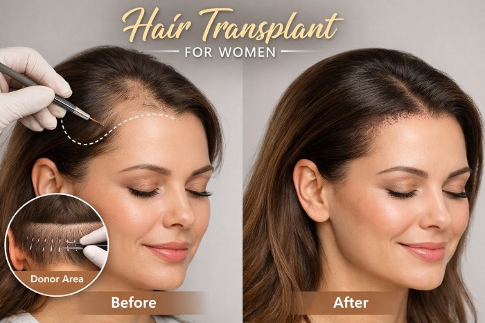 Hair transplant procedure for women